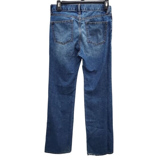 Old Navy Straight Built in Tough Boy's Medium Wash Distressed Denim Jeans Sz 14 - Picture 9 of 9